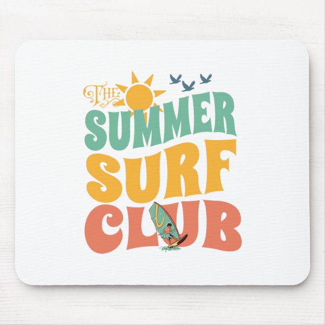 The Summer Surf Club-Beach-Summer-Surf-Funny Mouse Pad (Front)
