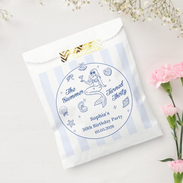 The Summer Turned Thirty 30th Birthday Pretty Favor Bag (Sealed)