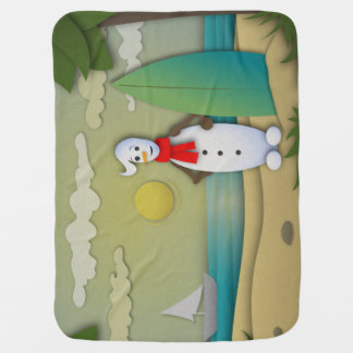 The Summertime Snowman Baby Blanket