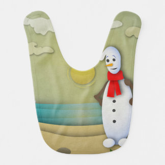 The Summertime Snowman Bib