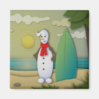 The Summertime Snowman Magnet