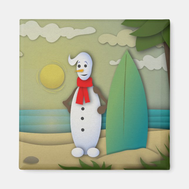 The Summertime Snowman Magnet (Front)