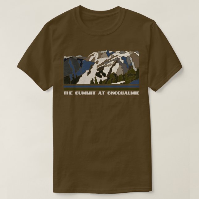 The Summit at Snoqualmie Ski Resort Alpine Skiing  T-Shirt (Design Front)