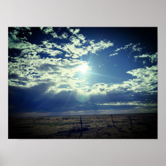 The sun above the prairie poster