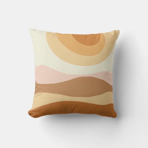 The sun abstractart illustration throw pillow