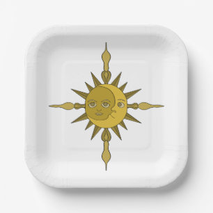 The Sun and Moon Paper Plates