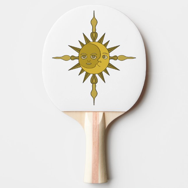 The Sun and Moon Ping Pong Paddle (Front)