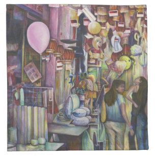 The Sun and Moon Pink Balloon, Singapore Napkin