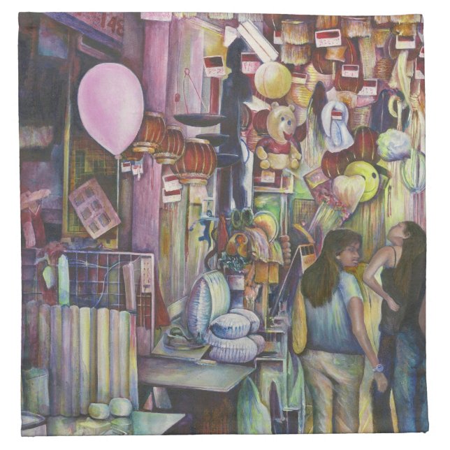 The Sun and Moon Pink Balloon, Singapore Napkin (Front)