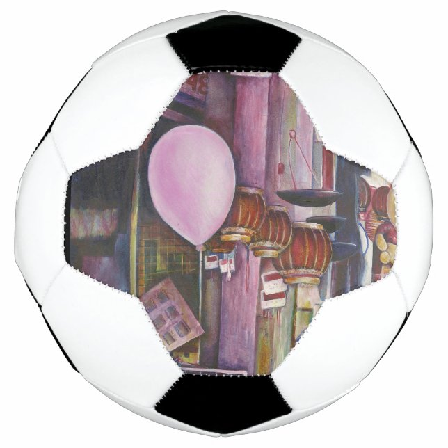 The Sun and Moon Pink Balloon Soccer Ball (Front)