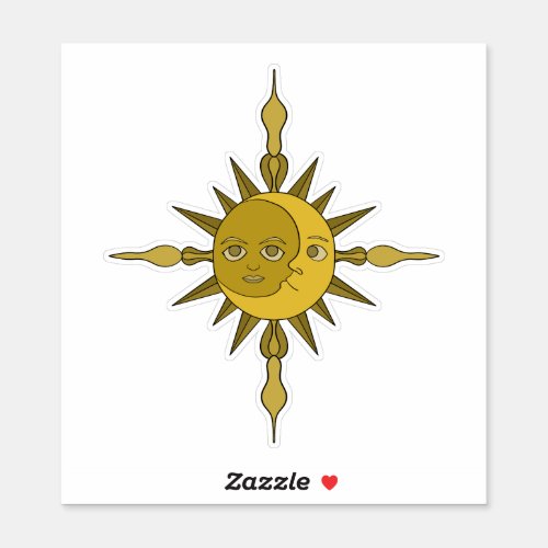 The Sun and Moon Sticker