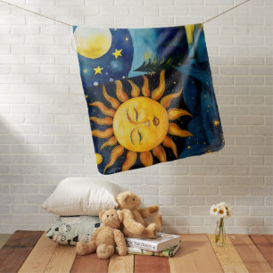 The Sun and the Moon Baby Blanket