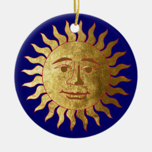 The Sun and the Moon Ceramic Ornament