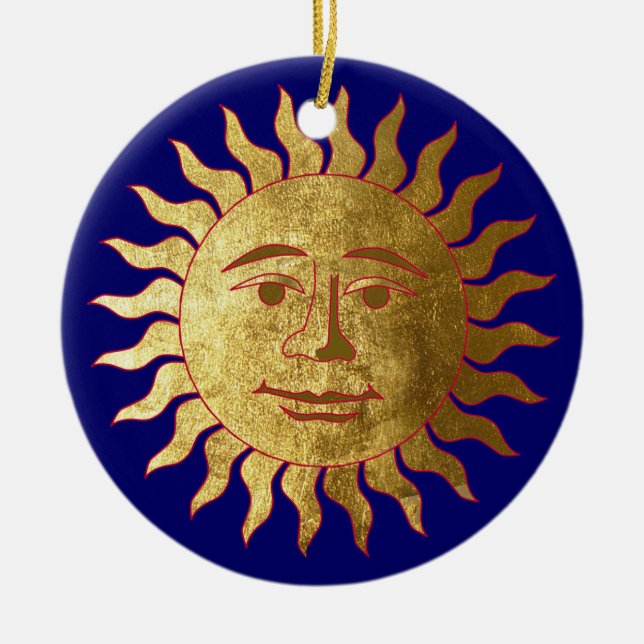 The Sun and the Moon Ceramic Ornament (Front)