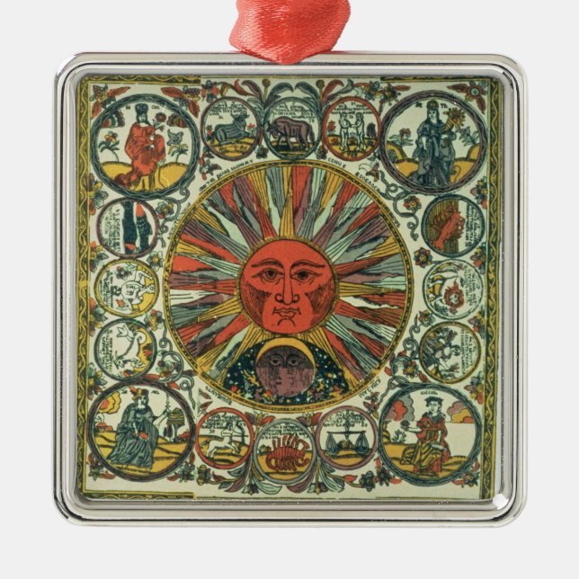 The Sun and the Zodiac, Russian, late 18th century Metal Ornament (Front)