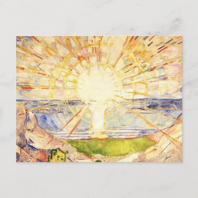 The Sun By Edvard Munch Postcard (Front)
