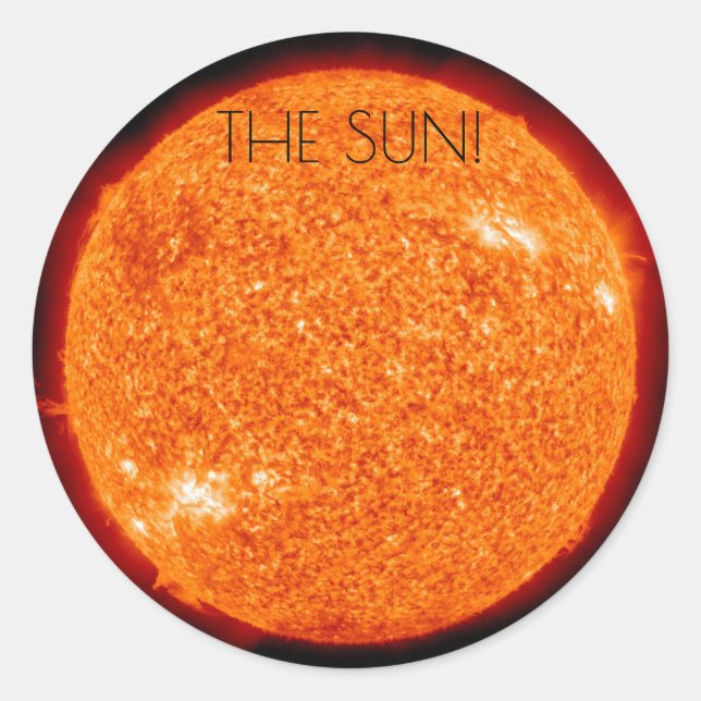 THE SUN  CLASSIC ROUND STICKER (Front)