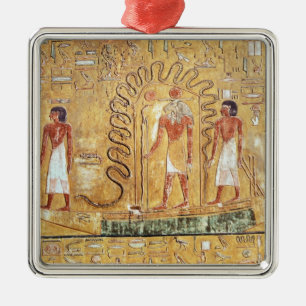 The sun god Ra in his solar barque Metal Ornament