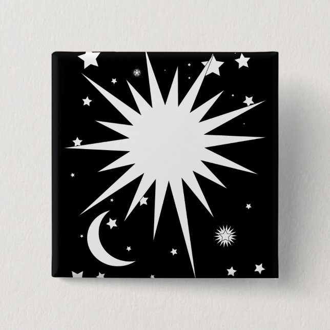 The Sun is Not Yellow Pinback Button (Front)