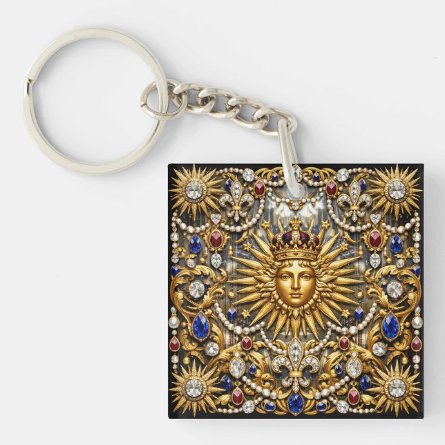 The Sun King Versailles French ornate Keychain (Front)