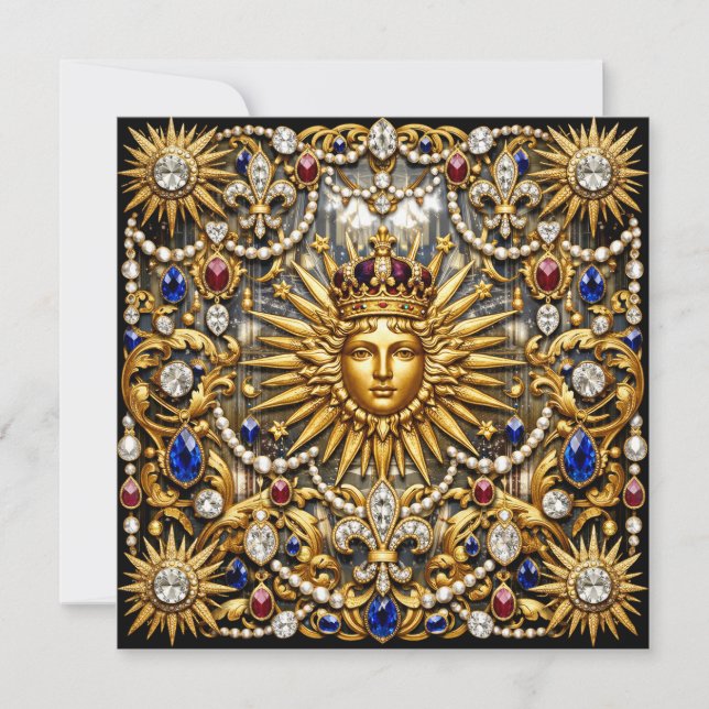 The Sun King Versailles French ornate Save The Date (Front)