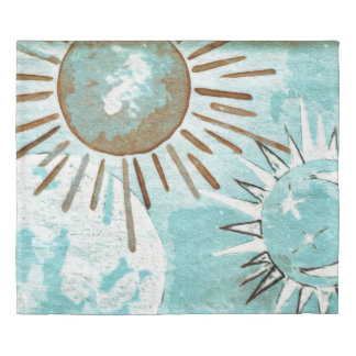 The Sun, Moon and Stars Duvet Cover