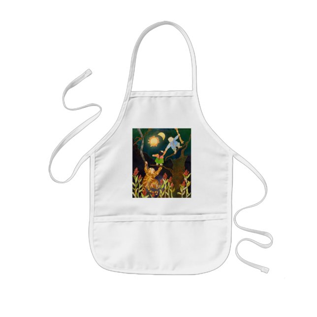 The Sun n The Moon Korean Folklore Illustration Kids' Apron (Front)
