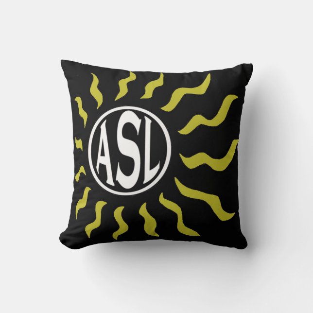 The Sun of ASL Throw Pillow (Front)
