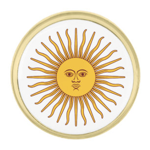 THE SUN OF MAY (Sol De Mayo) ~ Gold Finish Lapel Pin