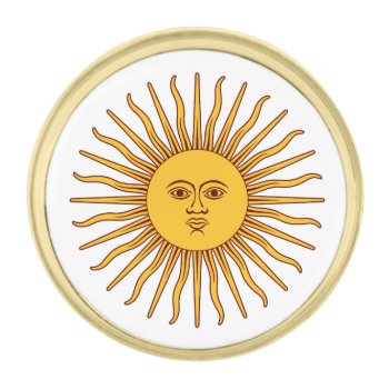 The Sun Of May (sol De Mayo) ~ Gold Finish Lapel Pin by TheWhippingPost at Zazzle