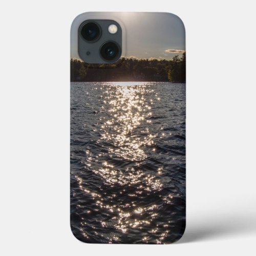 The sun on the waters of Glen Lake iPhone 13 Case