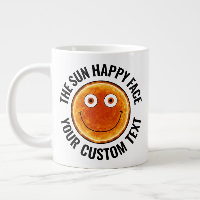 The Sun Personalized Custom Happy Face Giant Mug (Left)