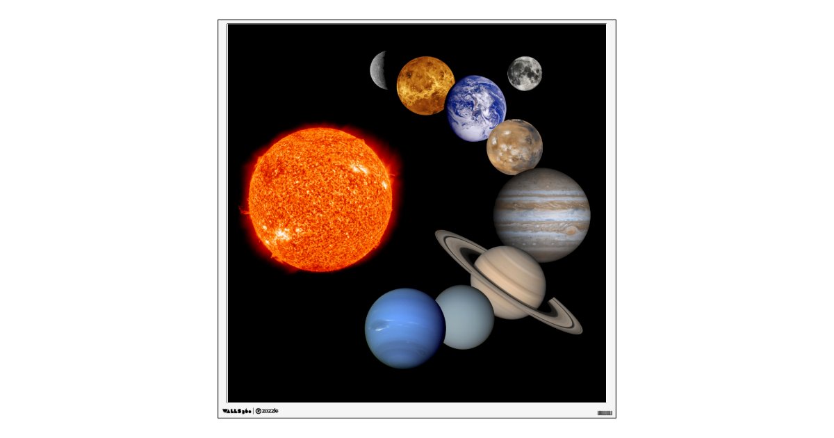 The Sun Planets Of Our Solar System Wall Decal Zazzlecom