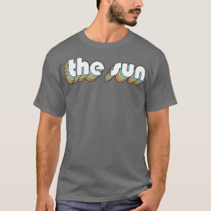 The Sun Retro Rainbow Typography Faded Style T-Shirt