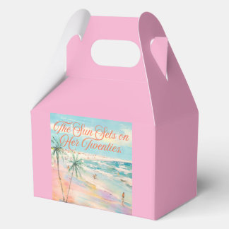 The Sun Sets on Her Twenties  Favor Boxes