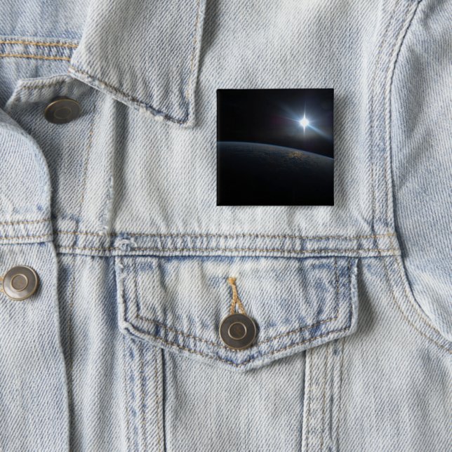 The Sun Setting Over Earth's Horizon. Button (In Situ)