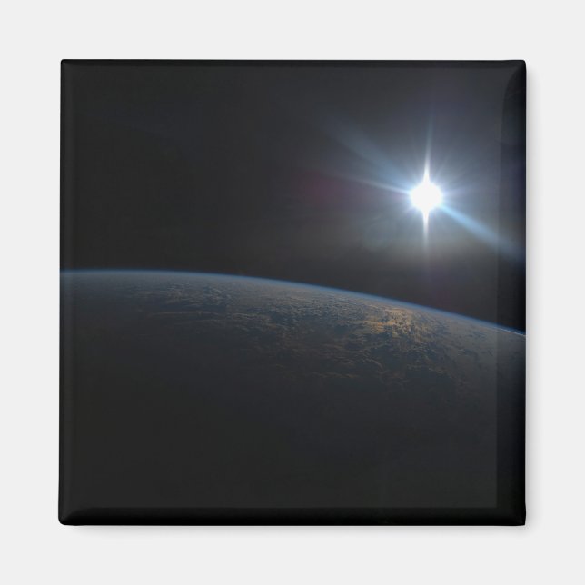 The Sun Setting Over Earth's Horizon. Magnet (Front)