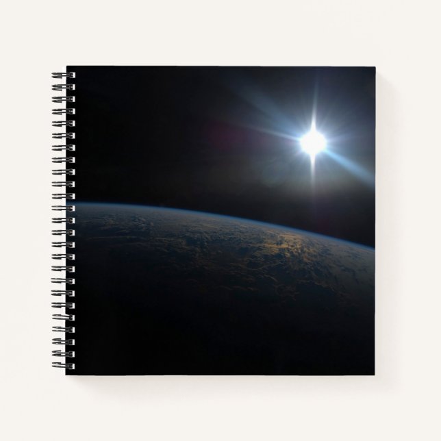 The Sun Setting Over Earth's Horizon. Notebook (Front)