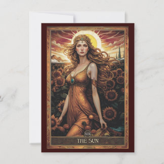 The Sun (Sol) Tarot Art Flat Thank You Card