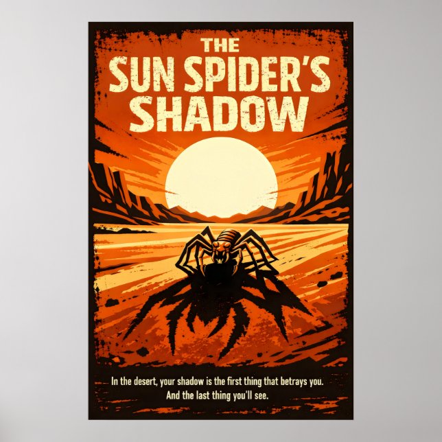 The Sun Spider’s Shadow Desert Art Poster (Front)