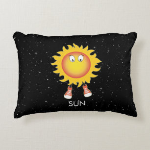 The Sun & Stars in Space Accent Pillow