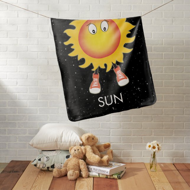 The Sun & Stars in Space Baby Blanket (In Situ)