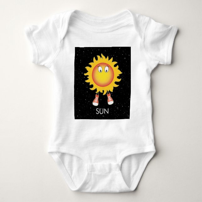 The Sun & Stars in Space Baby Bodysuit (Front)