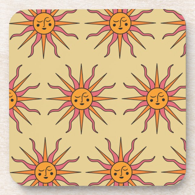 The Sun - Tarot Beverage Coaster (Front)