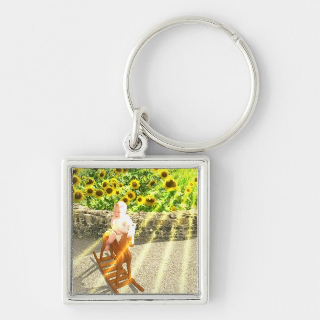 The Sun Tarot Card Art Keychain (Front)