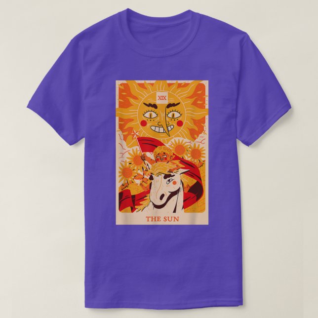 The Sun Tarot Card Dark Academia Aesthetic Clothin T-Shirt (Design Front)