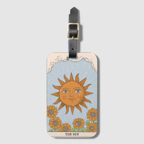 The Sun tarot card modern Major Arcana Luggage Tag