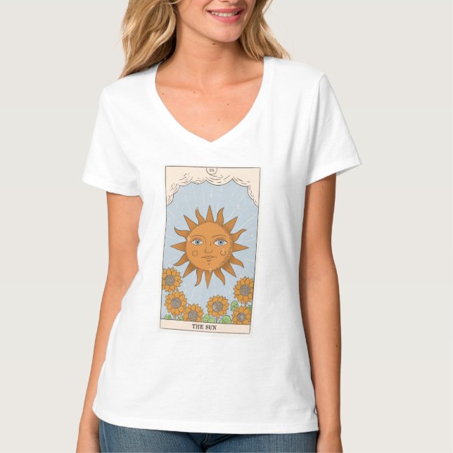 The Sun tarot card modern Major Arcana  T-Shirt (Front)