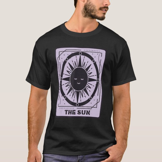 The Sun Tarot Card Mystical Cards  Occult Magic T-Shirt (Front)