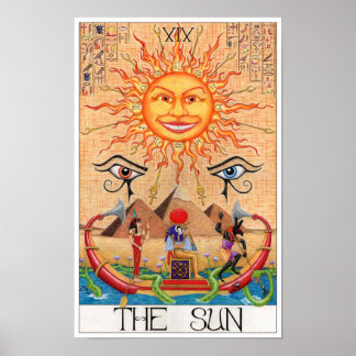The Sun tarot card Poster